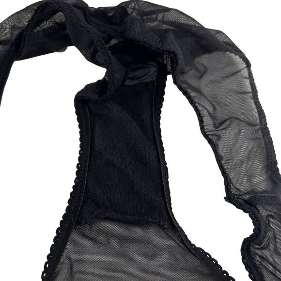 Victoria’s Secret Sexy Little Things Sheer Black Lace Baby Doll Slip Small - Picture 6 of 8